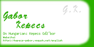 gabor kepecs business card